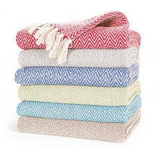 EHC Cotton Reversible Single Sofa Arm Chair Throw, 127 x152 cm In 6 Colours