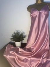 STUNNING MARKS AND SPENCERS PINK  SATIN NEGLIGEE/ CHEMISE SIZE 12
