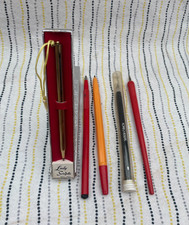 Bundle Vintage Pens Stylus Scripto Lazlo Biro Corvina 91 Roneo Vickers Gestetner