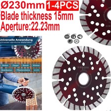 4x 9 Inch 230mm Diamond Cutting Disc Masonry Stone Hard Brick Tiles Concrete Dry