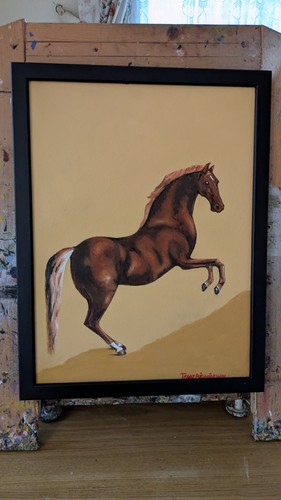Horse oil painting - oil,