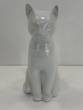 White Ceramic Cat Statue