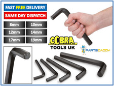 6 Pc Imperial Jumbo Large Hex Key Allen Keys Tool Set 8 10 12 14 17 19 mm 23-59