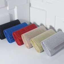 NEW Shining Ladies Evening Clutch Bag Wedding Bridal Chain Handbag Wallet .