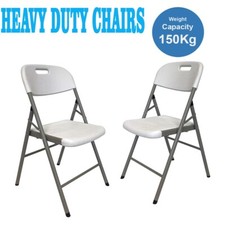2X Heavy Duty Folding Plastic Chairs Indoor Outdoor Garden Picnic Chair MND