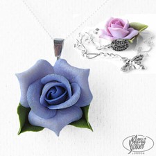 BLUE MOON ROSE NECKLACE STG