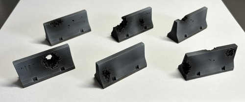 Jersey barriers painted x6 - painted,