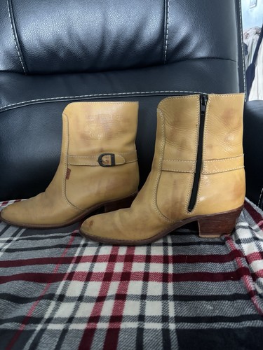 Levi tan leather ankle - tan, boots