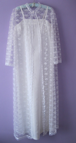 Vtg handmade wedding dress - wedding, &