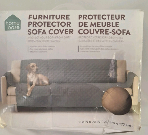 New box beige quilted couch - new,