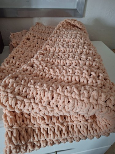 Handmade peach crochet baby