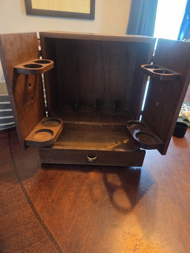 Japanese antique wood mini bar - antique,
