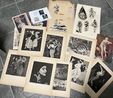 Folio collection Laura Knight ink sketches engraving etchings prints etc.