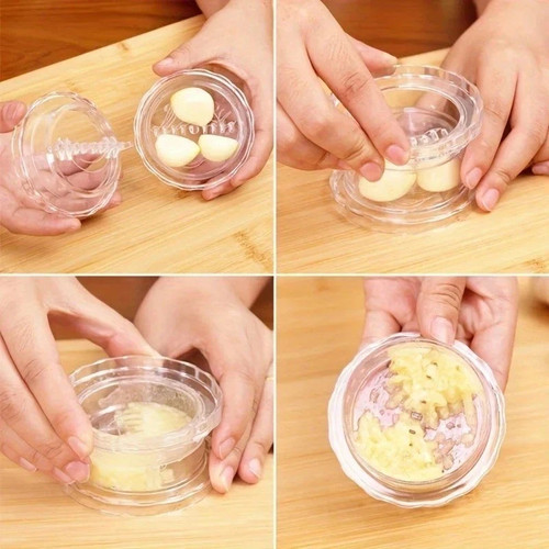 Manual garlic press chopper - garlic,