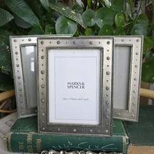 Marks & Spencer Photo Picture Frames X 3 Silver Chrome Elegant Country Home