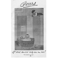 PEARS SOAP Bathtub Theme Victorian Advertisement 1900