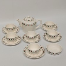 Antique Victorian German Miniature Porcelain Child's Toy Tea Set Service