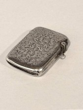 Edwardian Silver Vesta Case Birmingham 1902 John Rose