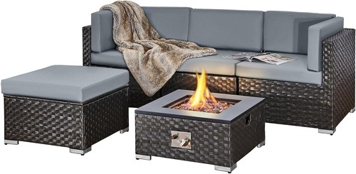 Seater corner rattan garden - seater,