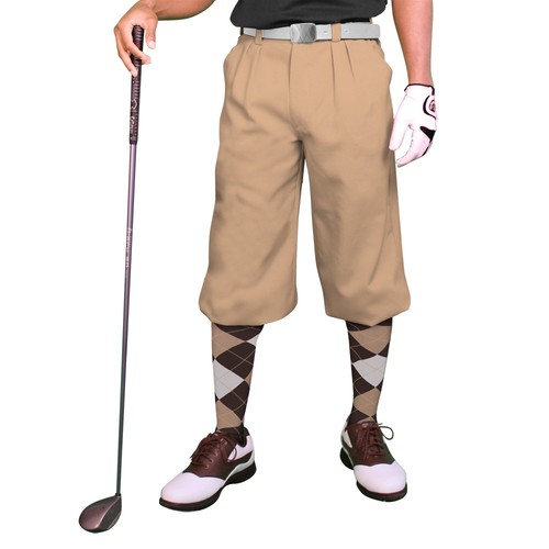 Golf knickers khaki microfiber - golf,