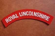Royal Lincolnshire Regiment Cloth Shoulder Title.