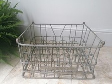 Vintage galvanized dairy milk crate - 20 bottle