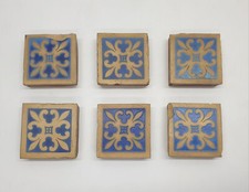 Set of 6 Arts & Crafts 3" Blue