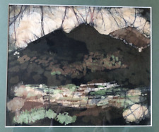 Framed Batik Picture Rain in Mountains