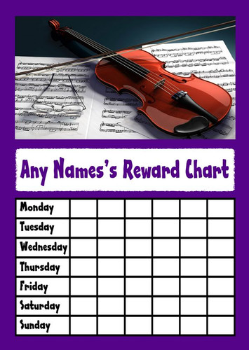 Purple violin star - violin, sticker