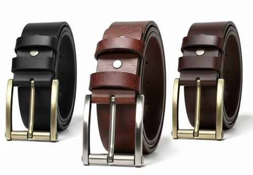 Mens belt genuine - genuine, leather