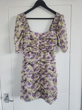 Zara Lilac Floral Ruched Short