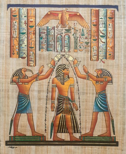 Egyptian papyrus painting - egyptian,