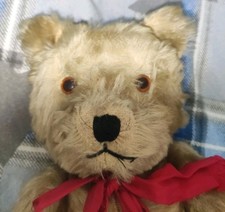 Vintage Teddy Bear, c.1920s-1940s Chiltern Hugmee / Farnell England