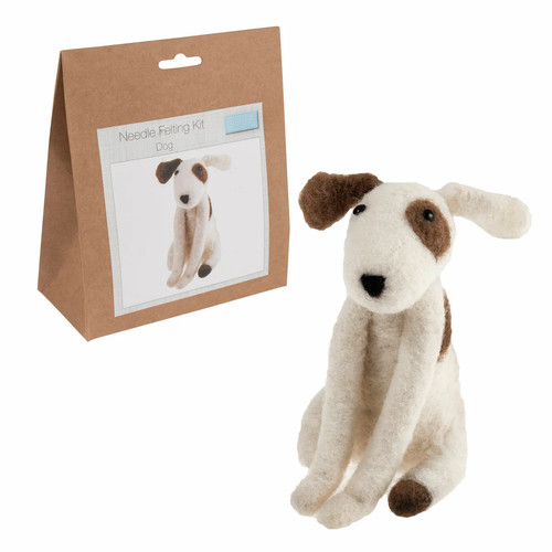 Needle felting kit dog - kit:,