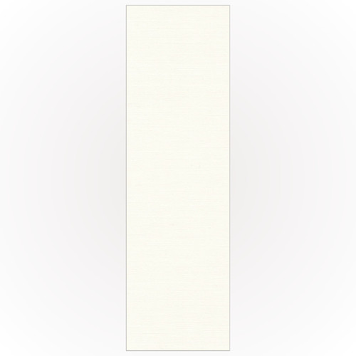 Linen white card bookmark - white,