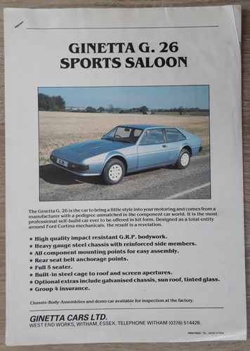 Ginetta g26 brochure - brochure, /