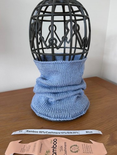 Hand knitted blue - knitted,