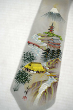 Neck Tie VTG Hand Painted 40s