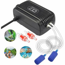 Silent Aquarium Oxygen Pump Air Pump Fish Tank Twin Outlet Valve And Accessories