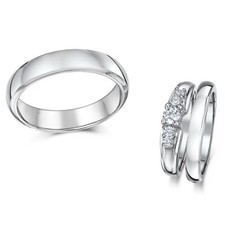 Cobalt  Engagement Ring Multi Stone Solitaire Wedding Band 4mm Ladies Ring