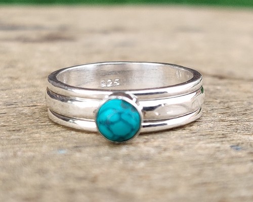 Turquoise spinner ring 925 - spinner,