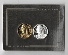 1988 Franklin Mint Lady Vivien Silver & Gold Game Coins Excalibur Backgammon