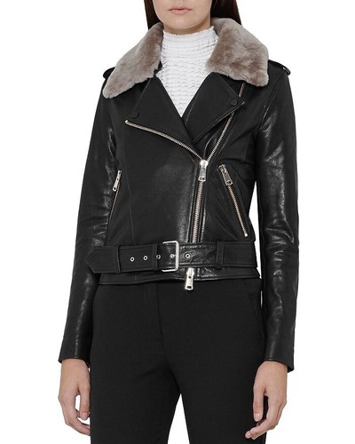 Reiss dree shearling moto - reiss,