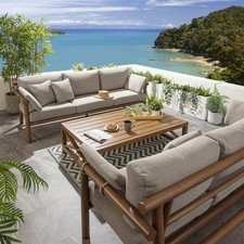 Set of 2 Garden Sofas & Coffee