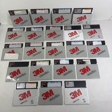 21x 3M Branded 5.25" Floppy Disks DS DD 745-0 747-0 96 TPI Mark Q 500KB Untested