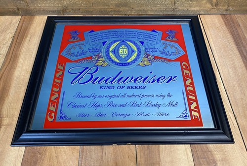 Vintage budweiser pub mirror - pub,