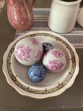 Antique Victorian Pedestal Bowl Footed Ornate Carpet Balls NOT included Vintage