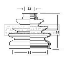 FIRST LINE Front Outer CV Boot Kit for Ford Focus TDCi 136 2.0 (04/05-09/12)