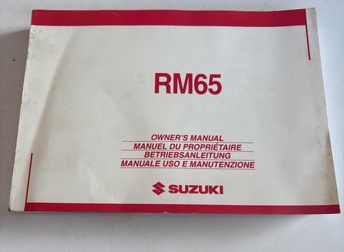 Suzuki owners manual - 65,