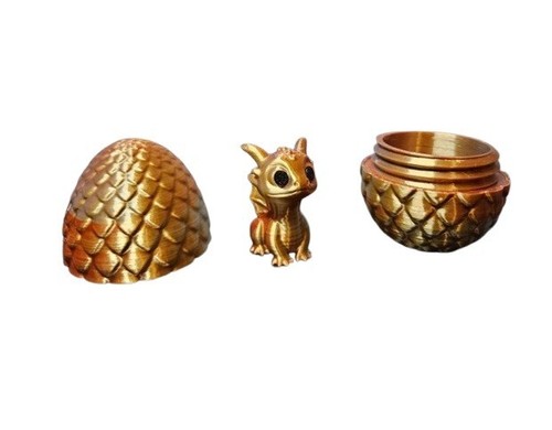 Golden dragon egg with - golden,